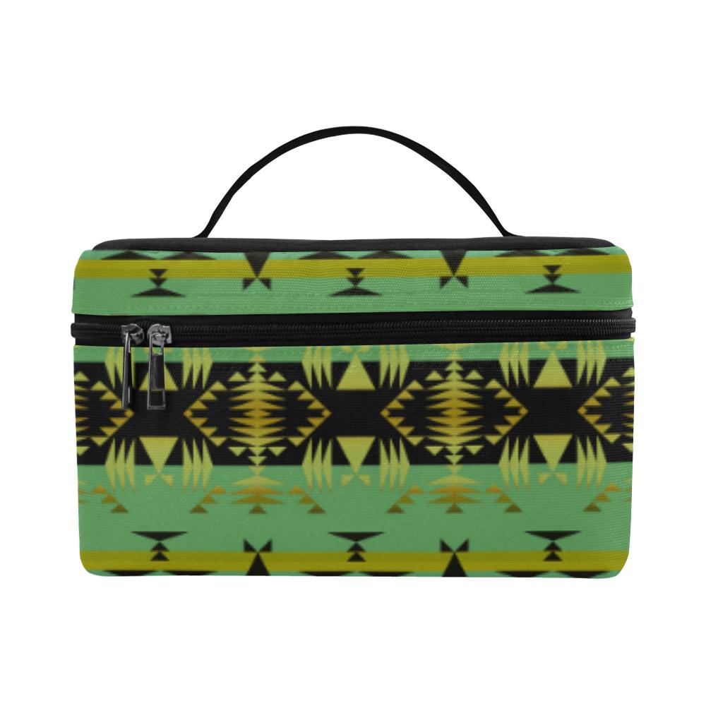 Between the Mountains Sage Cosmetic Bag/Large (Model 1658) Cosmetic Bag e-joyer