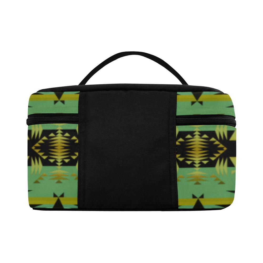 Between the Mountains Sage Cosmetic Bag/Large (Model 1658) Cosmetic Bag e-joyer