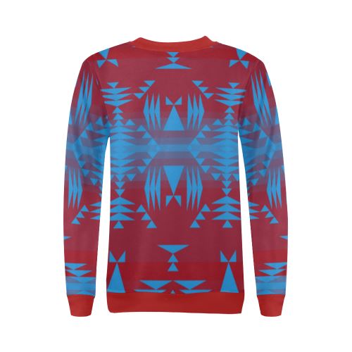 Between the Mountains Sierra Deep Lake All Over Print Crewneck Sweatshirt for Women (Model H18) Crewneck Sweatshirt for Women (H18) e-joyer