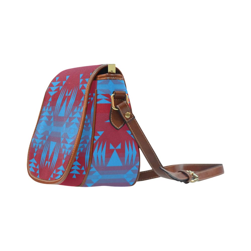 Between the Mountains Sierra Deep lake Saddle Bag/Small (Model 1649) Full Customization Saddle Bag/Small (Full Customization) e-joyer