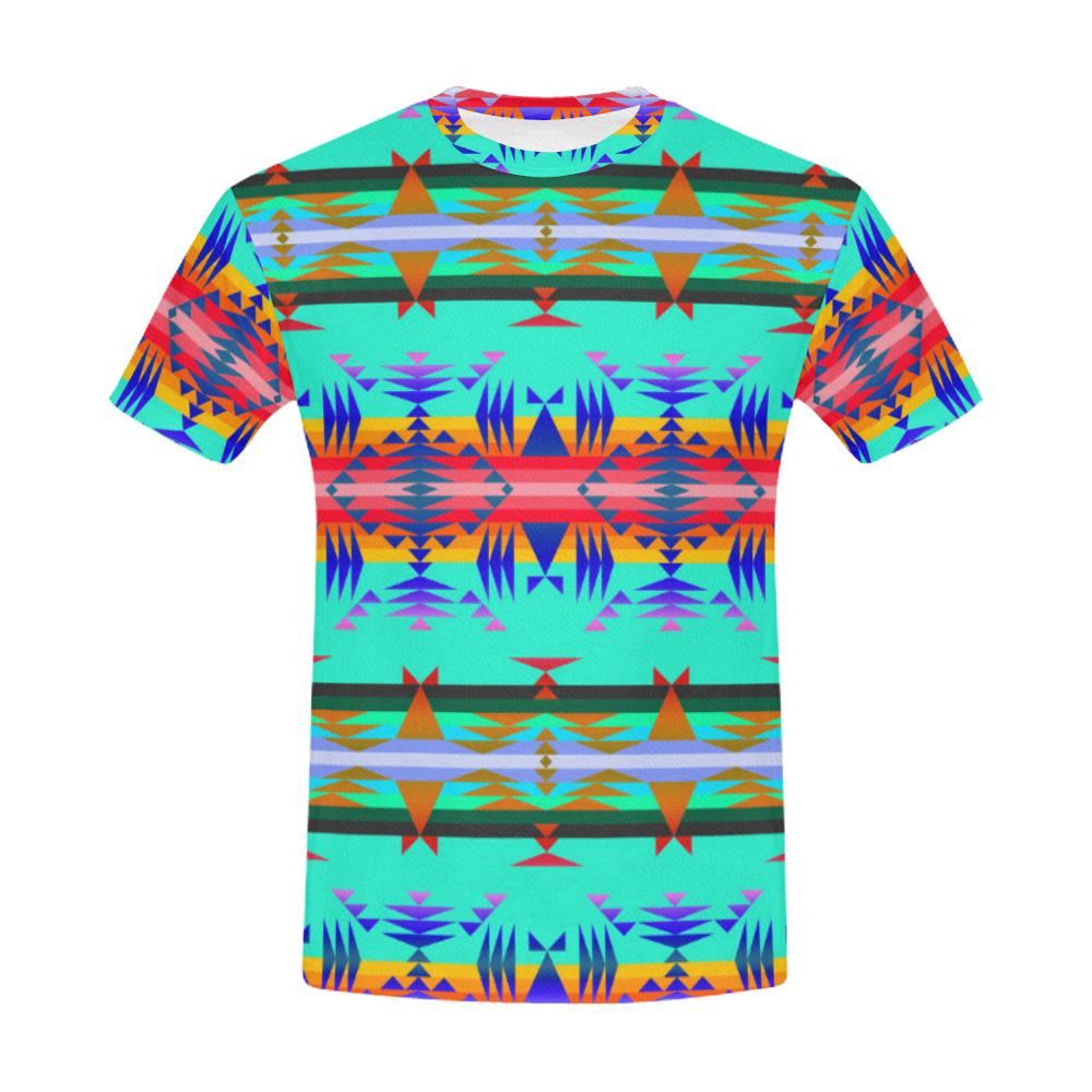 Between the Mountains Spring All Over Print T-Shirt for Men (USA Size) (Model T40) All Over Print T-Shirt for Men (T40) e-joyer