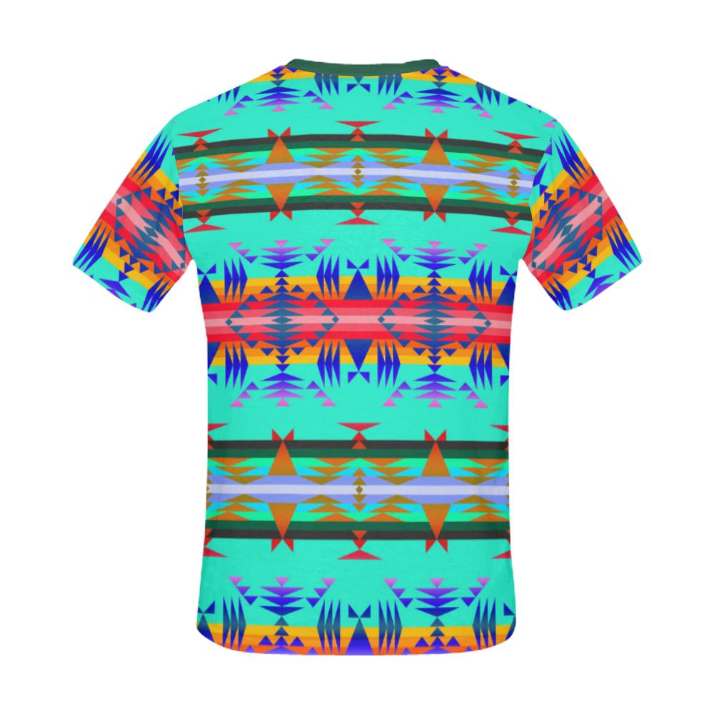 Between the Mountains Spring All Over Print T-Shirt for Men/Large Size (USA Size) Model T40) All Over Print T-Shirt for Men/Large (T40) e-joyer