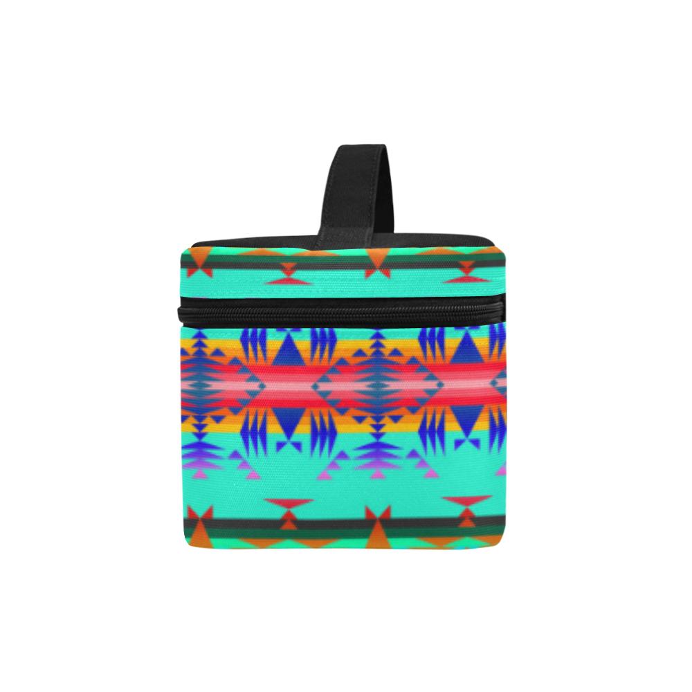 Between the Mountains Spring Cosmetic Bag/Large (Model 1658) Cosmetic Bag e-joyer