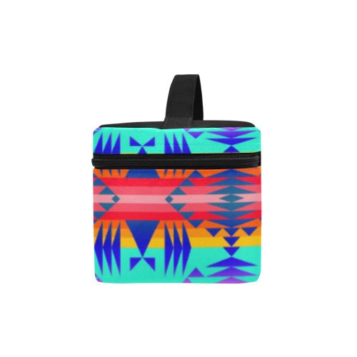 Between the Mountains Spring Cosmetic Bag/Large (Model 1658) Cosmetic Bag e-joyer