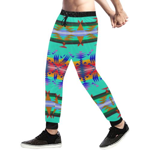 Between the Mountains Spring Men's All Over Print Sweatpants (Model L11) Men's All Over Print Sweatpants (L11) e-joyer