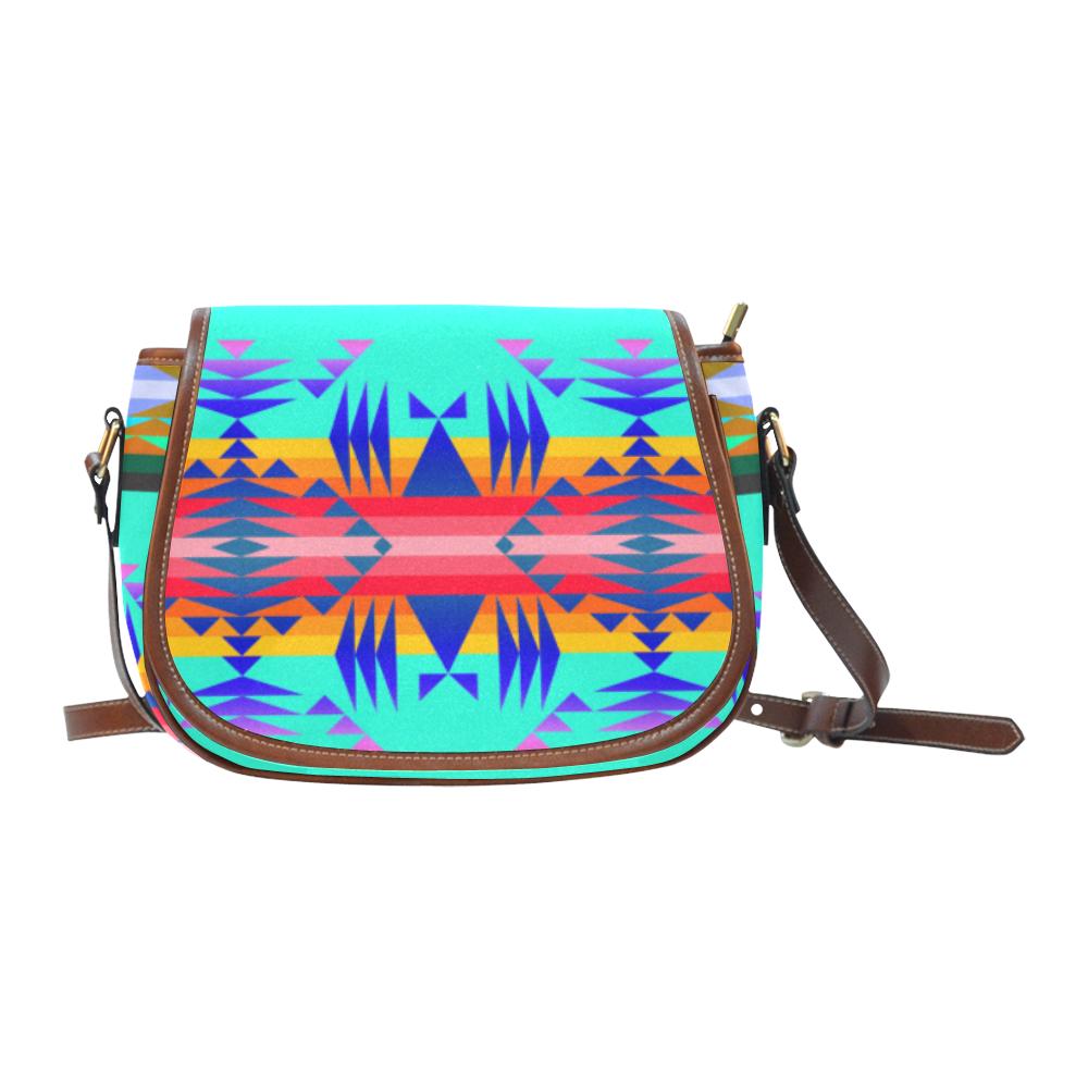 Between the Mountains Spring Saddle Bag/Small (Model 1649) Full Customization Saddle Bag/Small (Full Customization) e-joyer