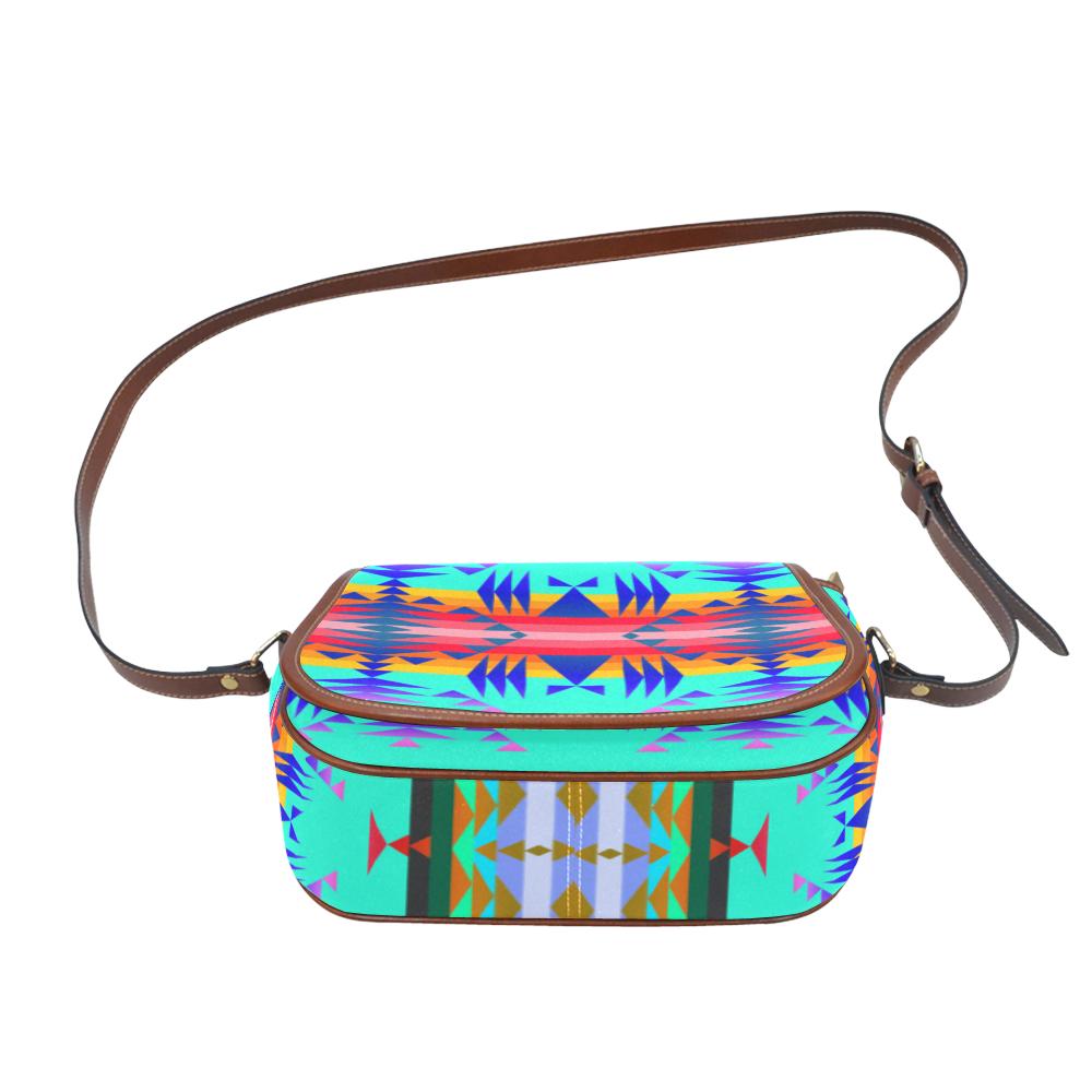 Between the Mountains Spring Saddle Bag/Small (Model 1649) Full Customization Saddle Bag/Small (Full Customization) e-joyer
