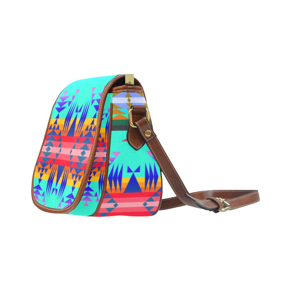Between the Mountains Spring Saddle Bag/Small (Model 1649) Full Customization Saddle Bag/Small (Full Customization) e-joyer