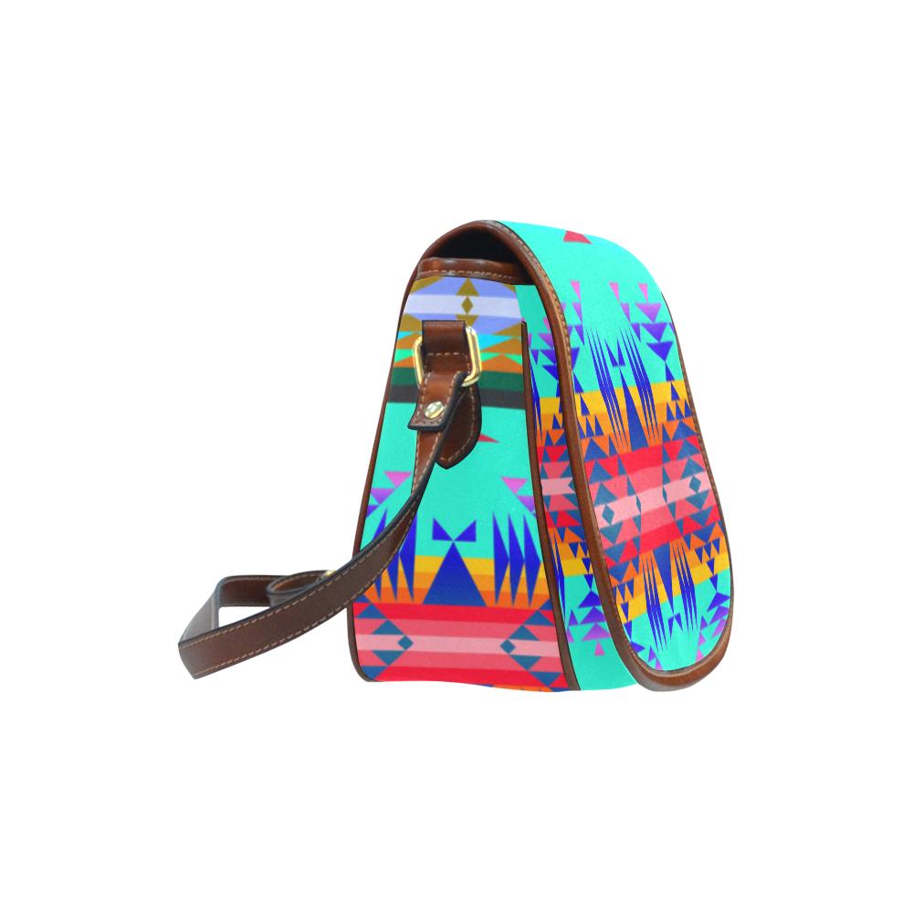 Between the Mountains Spring Saddle Bag/Small (Model 1649) Full Customization Saddle Bag/Small (Full Customization) e-joyer
