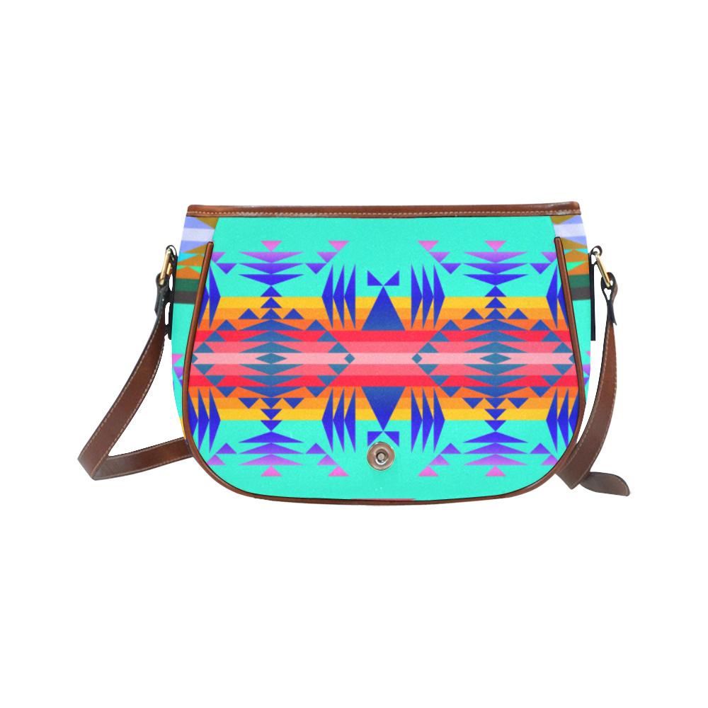 Between the Mountains Spring Saddle Bag/Small (Model 1649) Full Customization Saddle Bag/Small (Full Customization) e-joyer