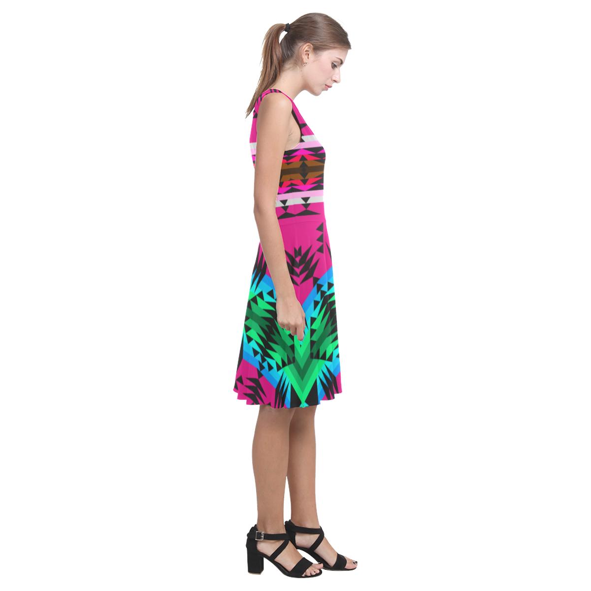 Between the Mountains Sunset Atalanta Casual Sundress(Model D04) Atalanta Sundress (D04) e-joyer