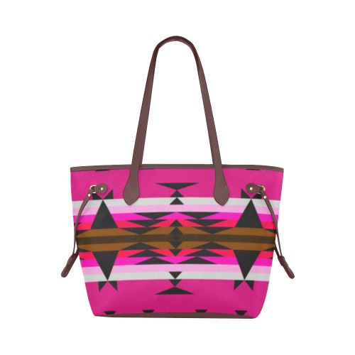 Between the Mountains Sunset Clover Canvas Tote Bag (Model 1661) Clover Canvas Tote Bag (1661) e-joyer