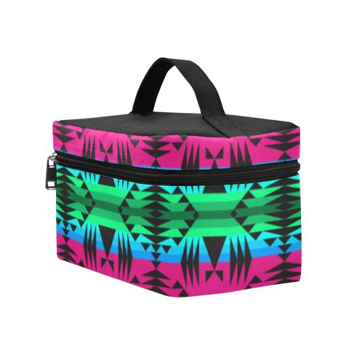 Between the Mountains Sunset Cosmetic Bag/Large (Model 1658) Cosmetic Bag e-joyer