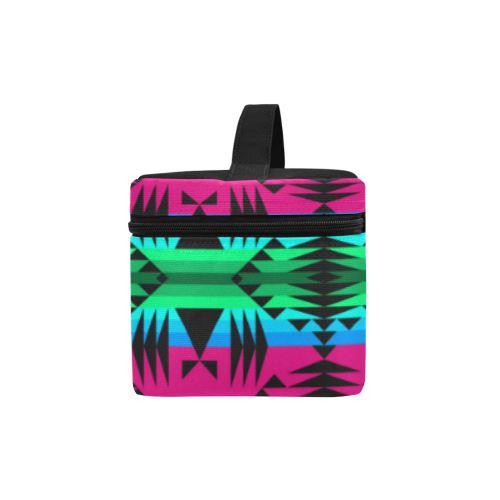 Between the Mountains Sunset Cosmetic Bag/Large (Model 1658) Cosmetic Bag e-joyer