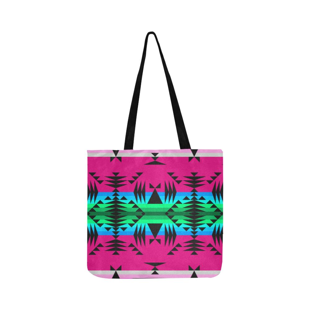 Between the Mountains Sunset Reusable Shopping Bag Model 1660 (Two sides) Shopping Tote Bag (1660) e-joyer