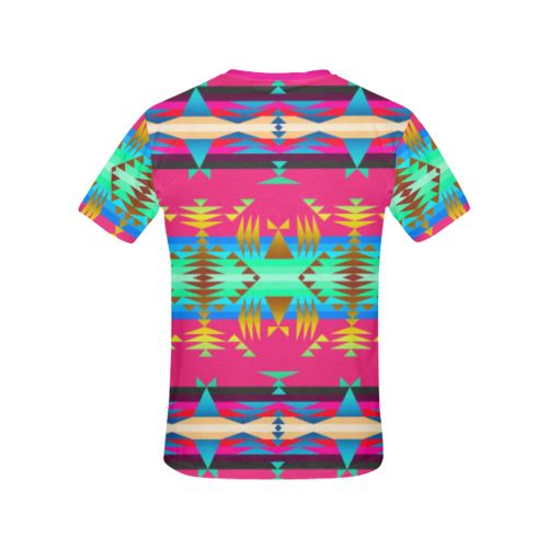 Between the Mountains Sunset Sky All Over Print T-shirt for Women/Large Size (USA Size) (Model T40) All Over Print T-Shirt for Women/Large (T40) e-joyer