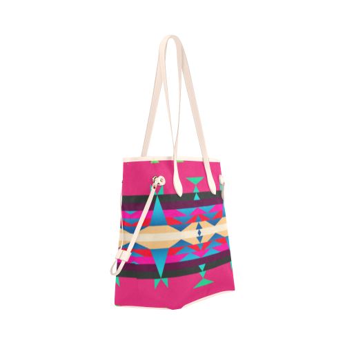 Between the Mountains Sunset Sky Clover Canvas Tote Bag (Model 1661) Clover Canvas Tote Bag (1661) e-joyer