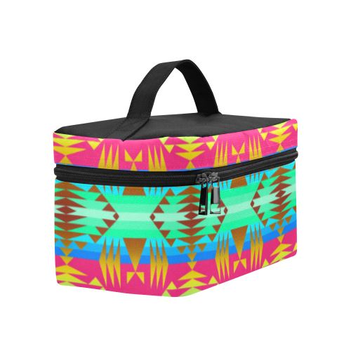 Between the Mountains Sunset Sky Cosmetic Bag/Large (Model 1658) Cosmetic Bag e-joyer