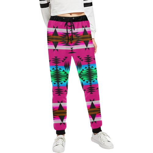 Between the Mountains Sunset Women's All Over Print Sweatpants (Model L11) Women's All Over Print Sweatpants (L11) e-joyer