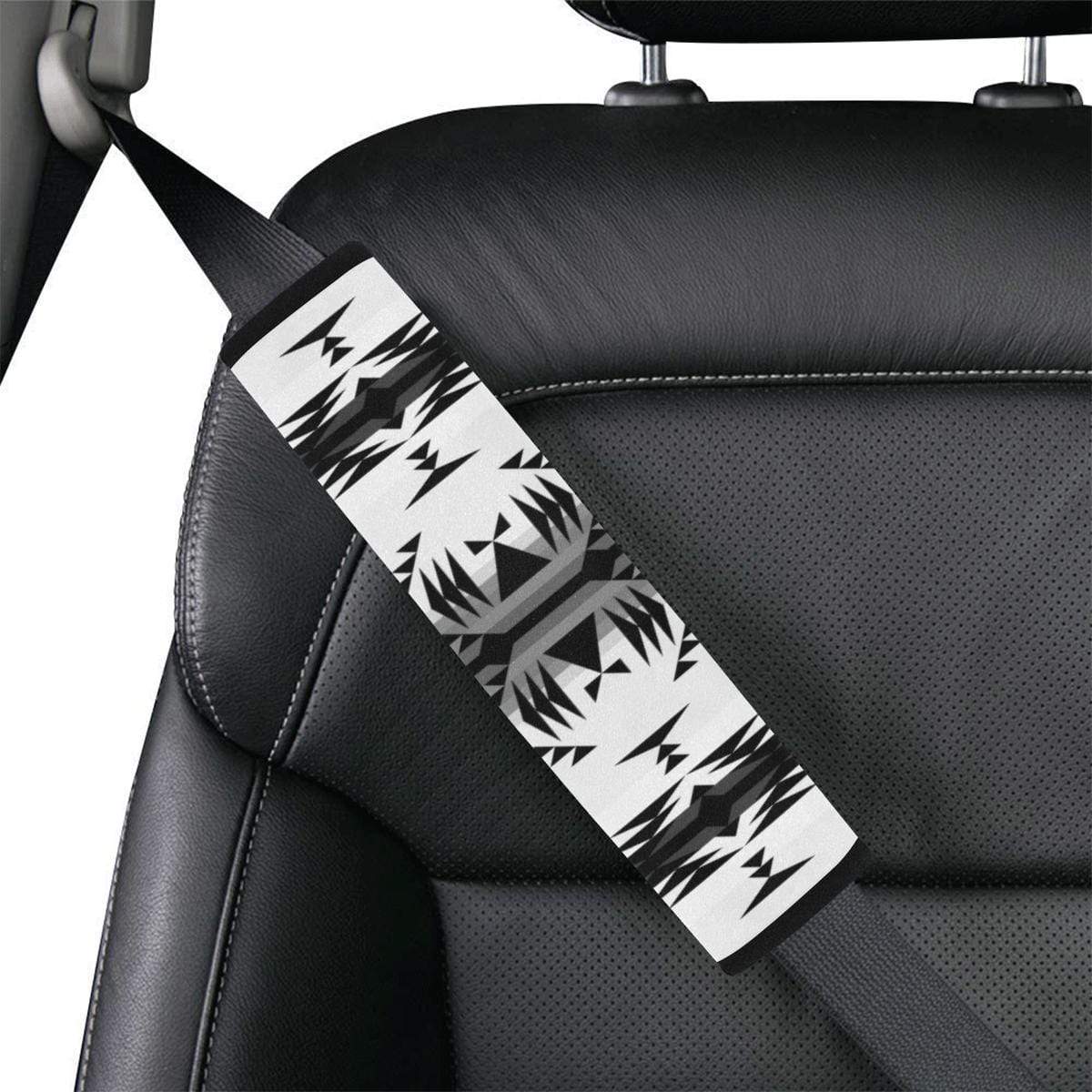 Between the Mountains White and Black Car Seat Belt Cover 7''x12.6'' Car Seat Belt Cover 7''x12.6'' e-joyer