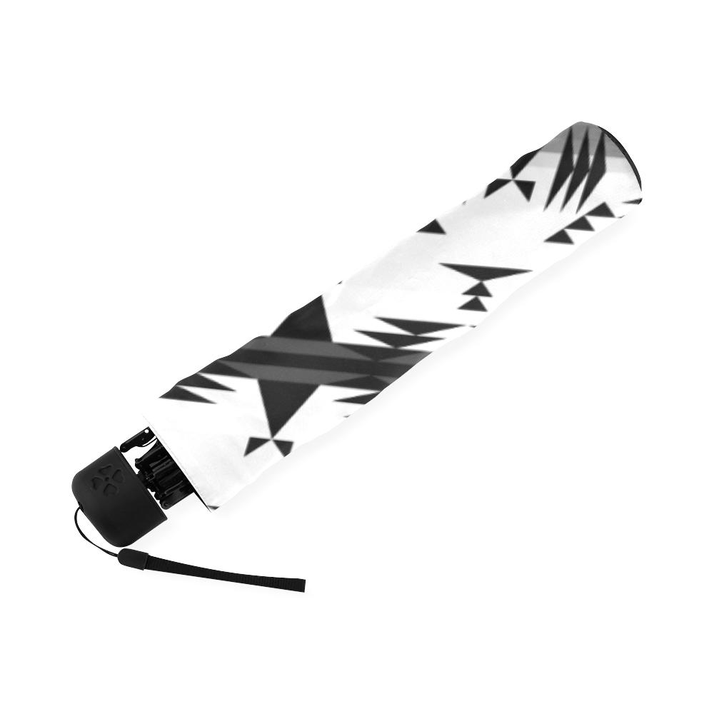 Between the Mountains White and Black Foldable Umbrella Foldable Umbrella e-joyer
