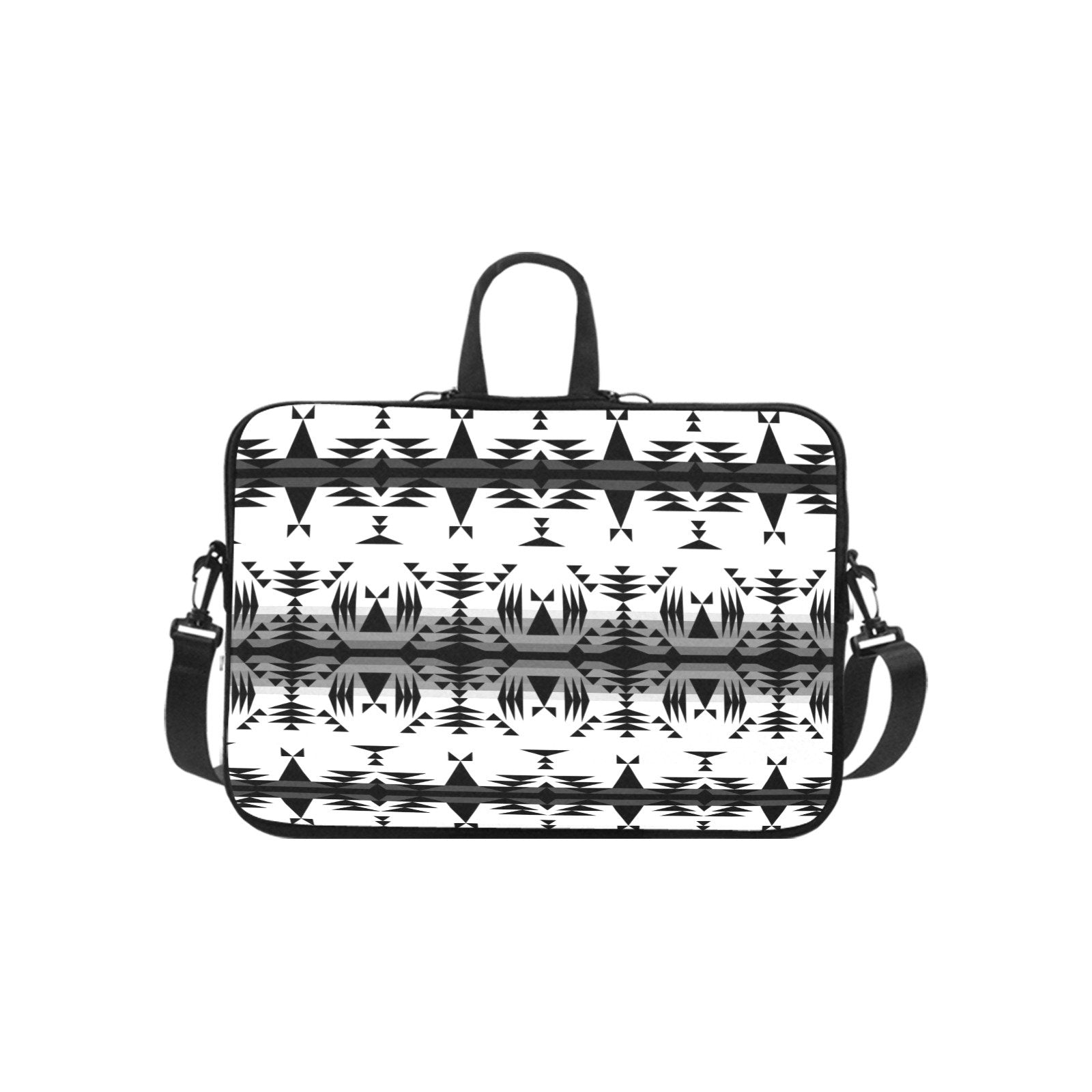 Between the Mountains White and Black Laptop Handbags 14" bag e-joyer