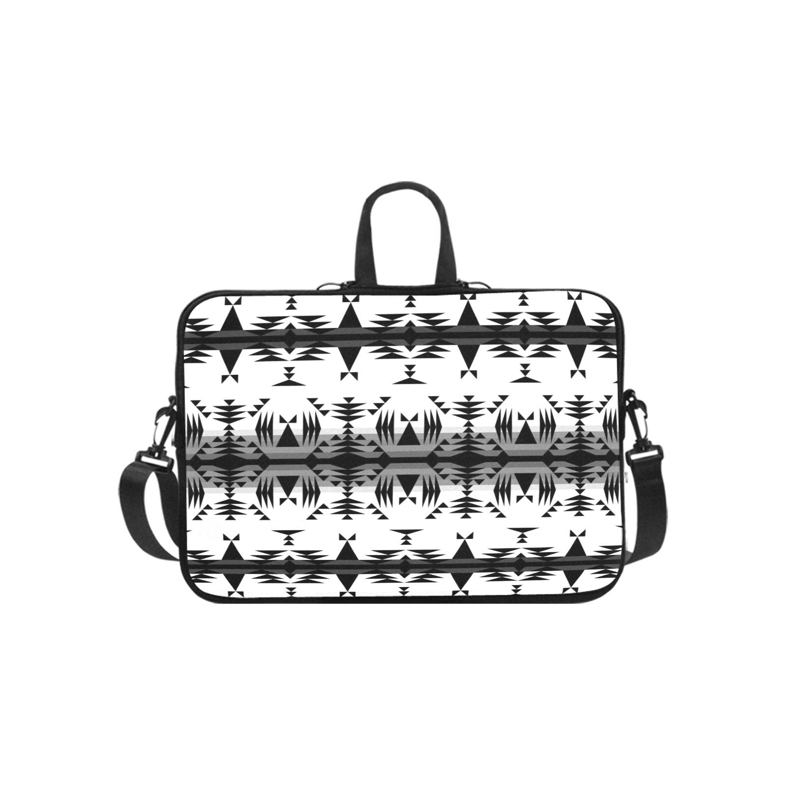 Between the Mountains White and Black Laptop Handbags 14" bag e-joyer