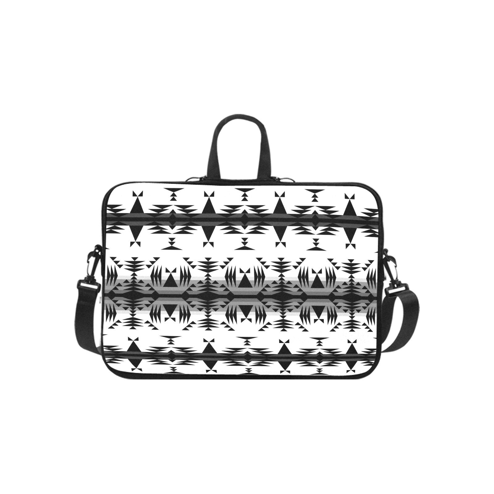 Between the Mountains White and Black Laptop Handbags 17" bag e-joyer