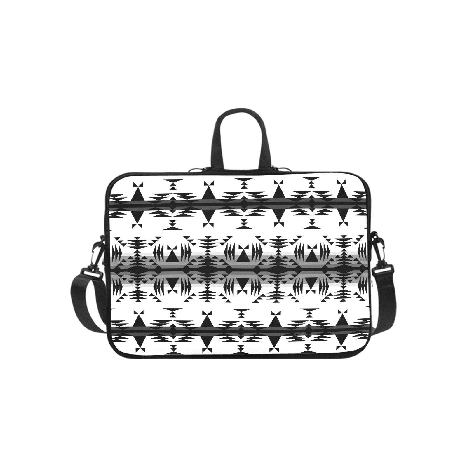 Between the Mountains White and Black Laptop Handbags 17" bag e-joyer