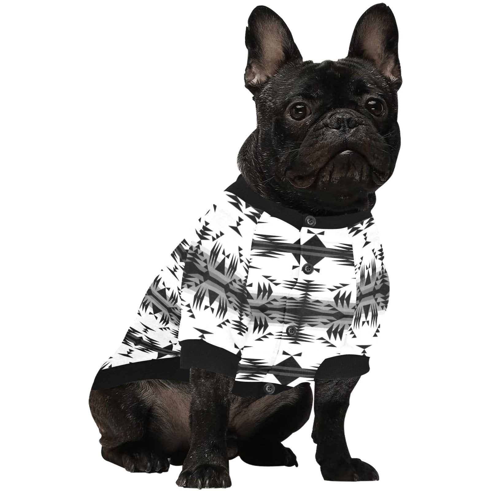 Between the Mountains White and Black Pet Dog Round Neck Shirt Pet Dog Round Neck Shirt e-joyer
