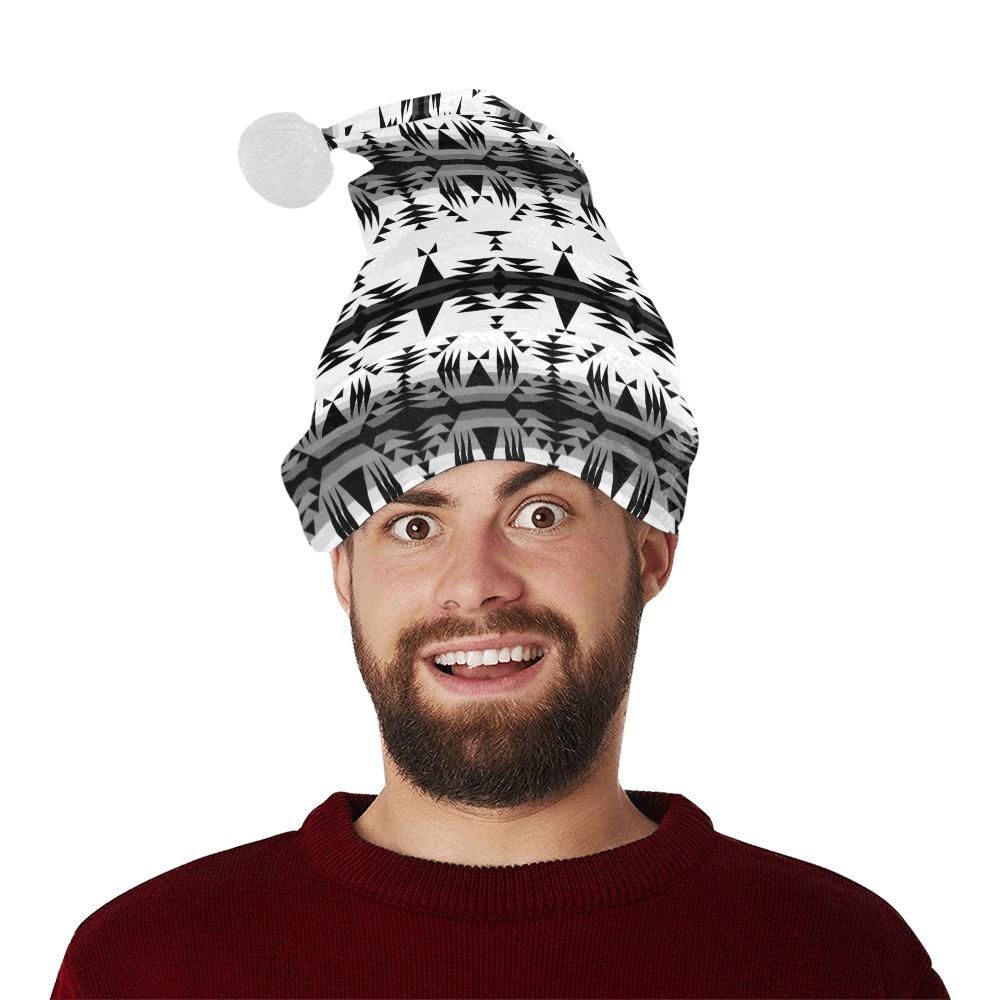 Between the Mountains White and Black Santa Hat Santa Hat e-joyer