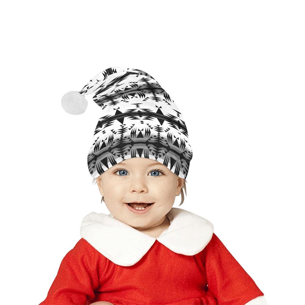 Between the Mountains White and Black Santa Hat Santa Hat e-joyer