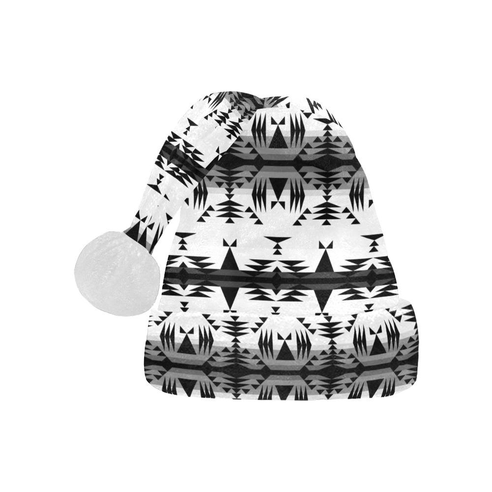 Between the Mountains White and Black Santa Hat Santa Hat e-joyer