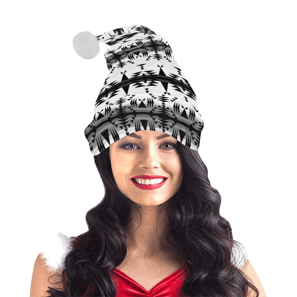 Between the Mountains White and Black Santa Hat Santa Hat e-joyer
