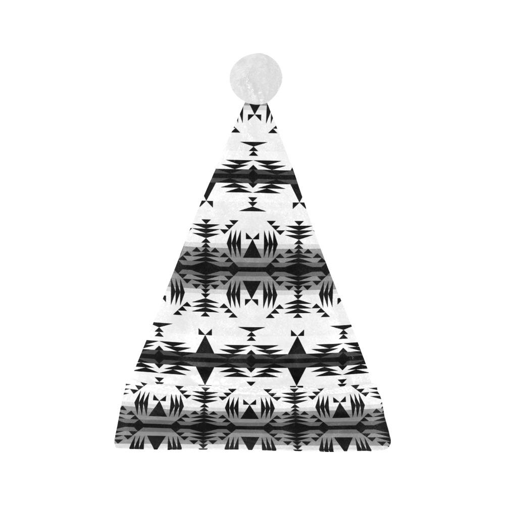 Between the Mountains White and Black Santa Hat Santa Hat e-joyer