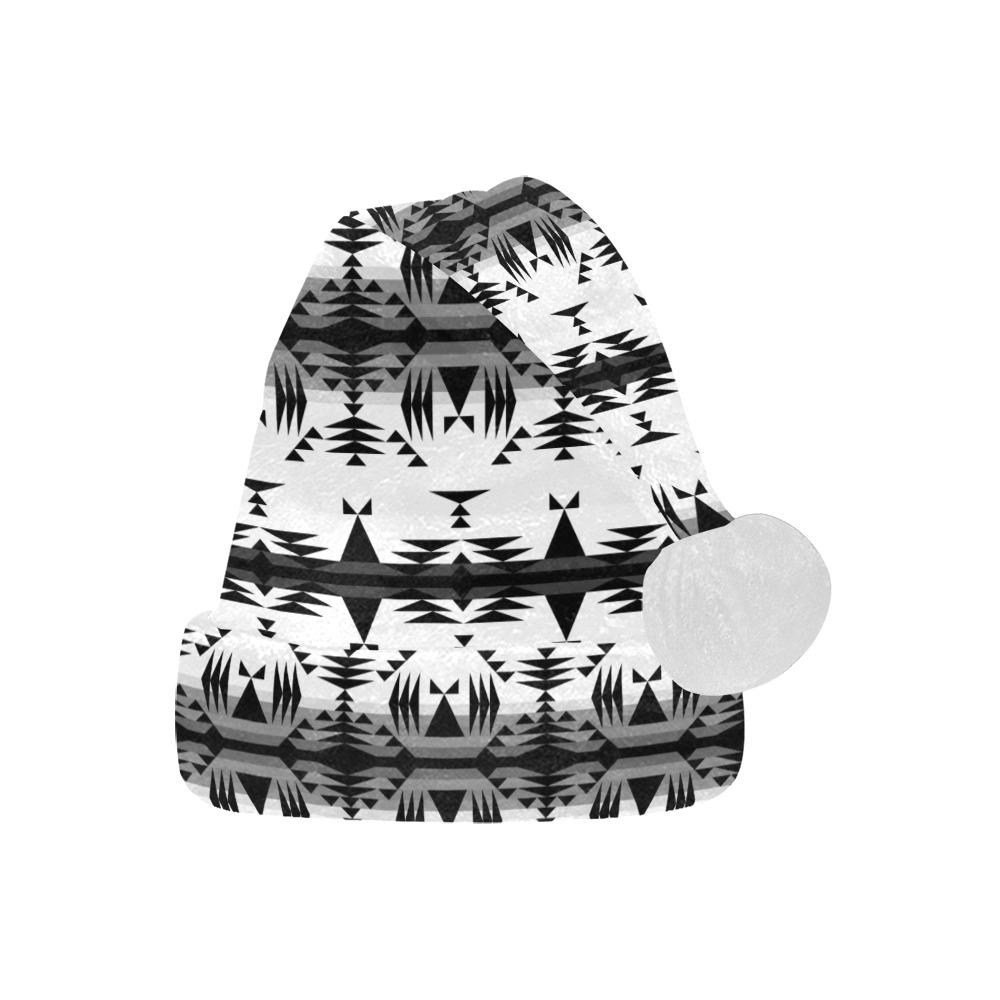Between the Mountains White and Black Santa Hat Santa Hat e-joyer