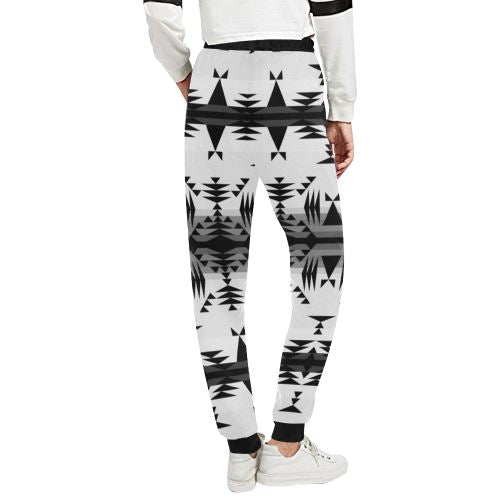 Between the Mountains White and Black Women's All Over Print Sweatpants (Model L11) Women's All Over Print Sweatpants (L11) e-joyer