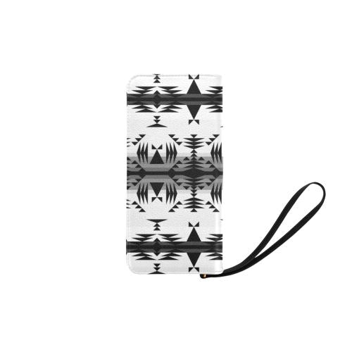 Between the Mountains White and Black Women's Clutch Purse (Model 1637) Women's Clutch Purse (1637) e-joyer