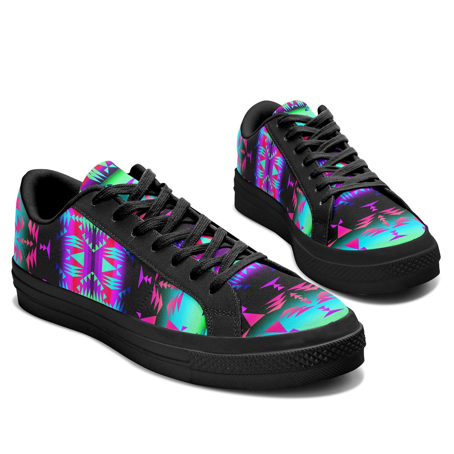 Between the Rocky Mountains Aapisi Low Top Canvas Shoes Black Sole 49 Dzine