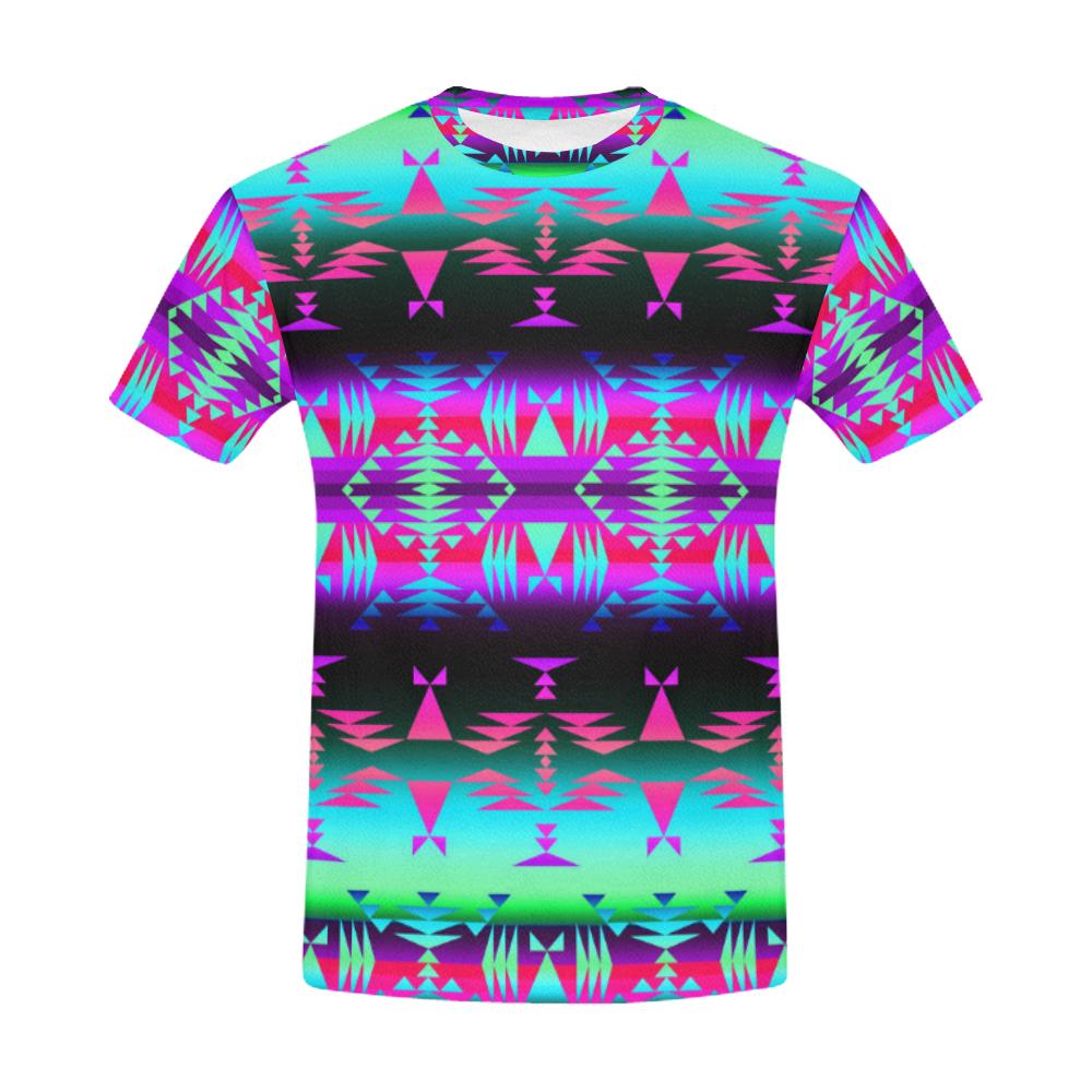 Between the Rocky Mountains All Over Print T-Shirt for Men (USA Size) (Model T40) All Over Print T-Shirt for Men (T40) e-joyer