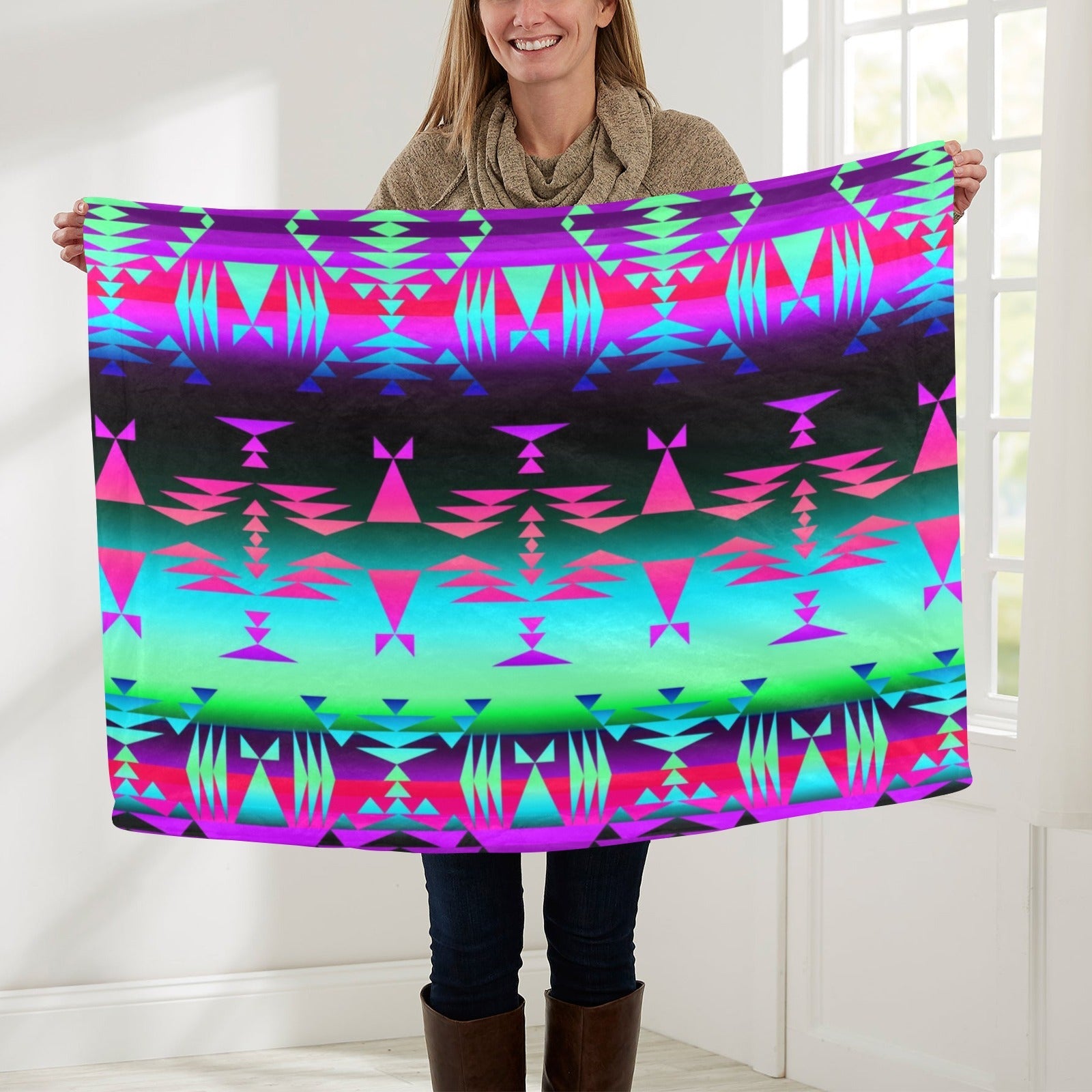 Between the Rocky Mountains Baby Blanket 30"x40" Baby Blanket 30"x40" e-joyer