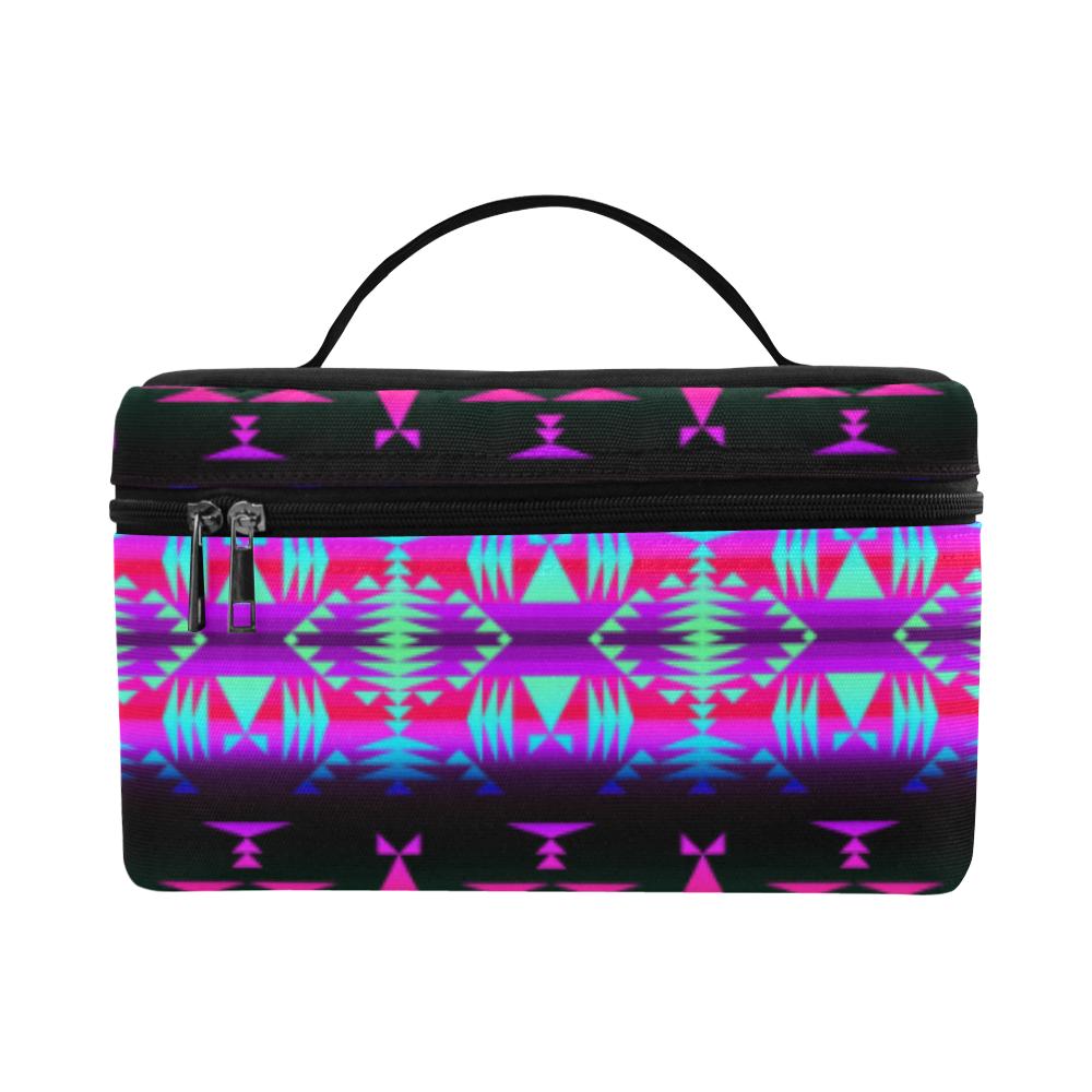 Between the Rocky Mountains Cosmetic Bag/Large (Model 1658) Cosmetic Bag e-joyer