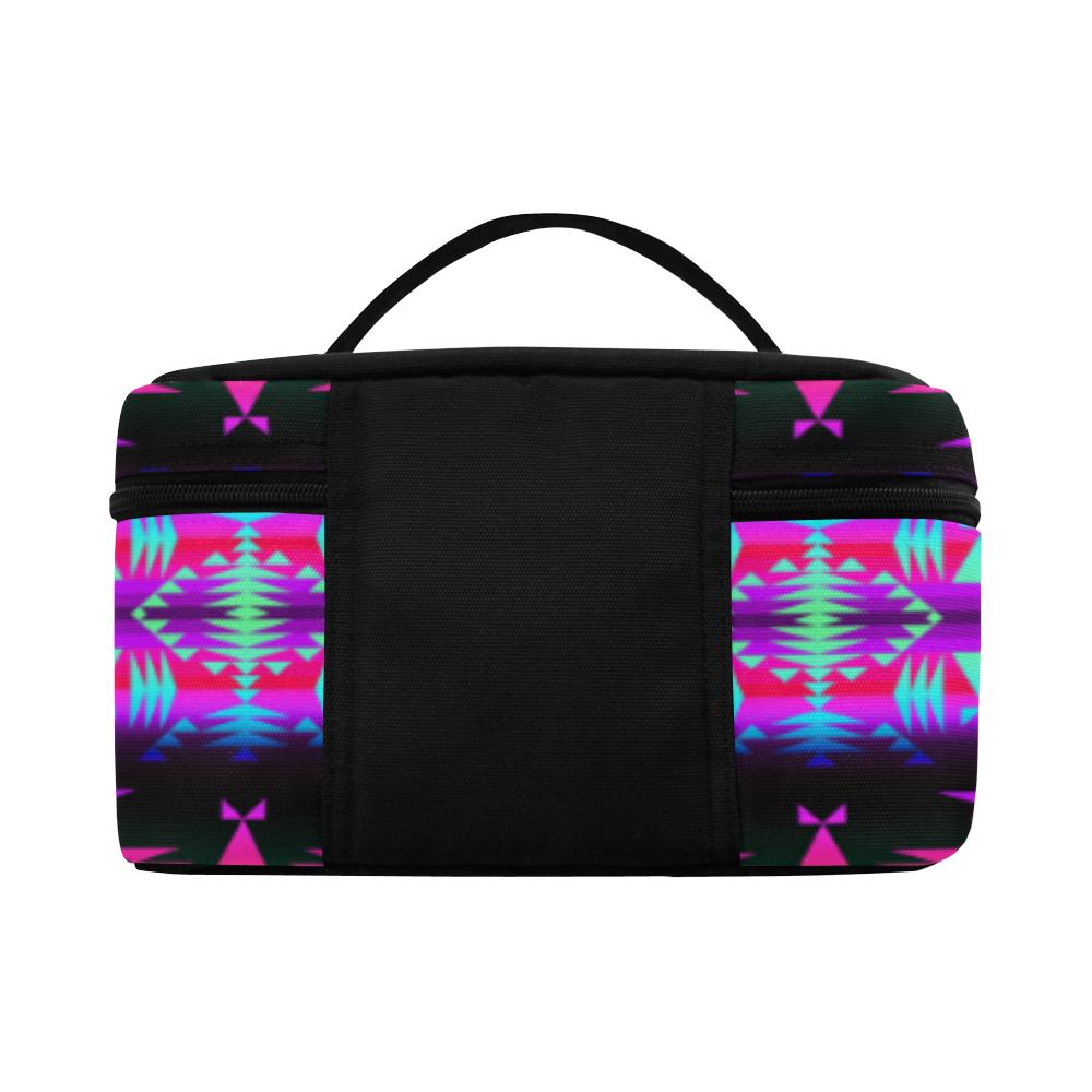 Between the Rocky Mountains Cosmetic Bag/Large (Model 1658) Cosmetic Bag e-joyer