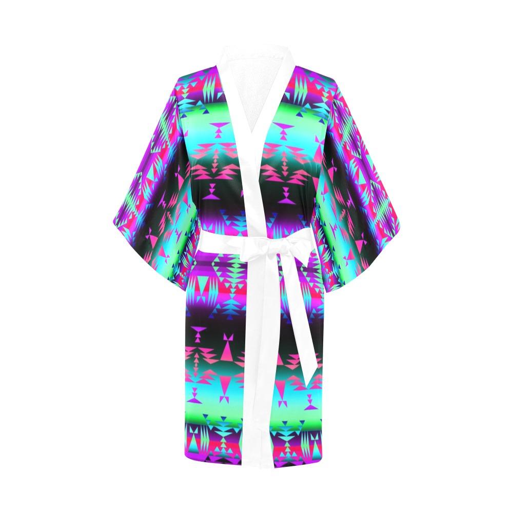 Between the Rocky Mountains Kimono Robe Artsadd