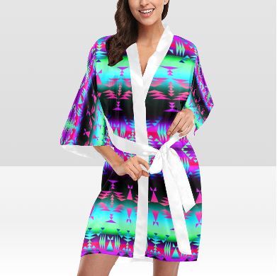 Between the Rocky Mountains Kimono Robe Artsadd
