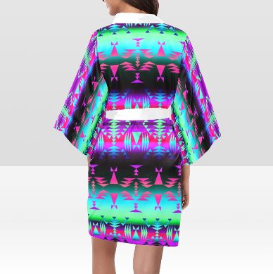 Between the Rocky Mountains Kimono Robe Artsadd