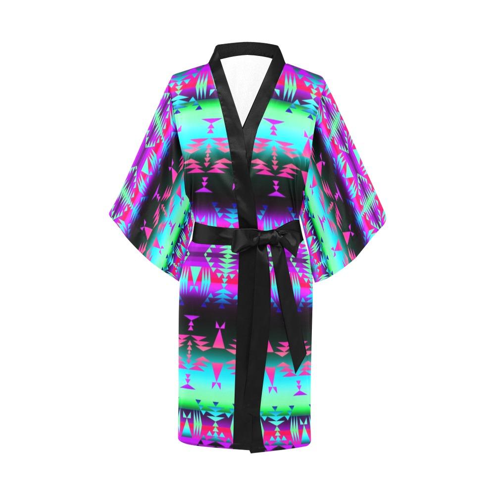 Between the Rocky Mountains Kimono Robe Artsadd