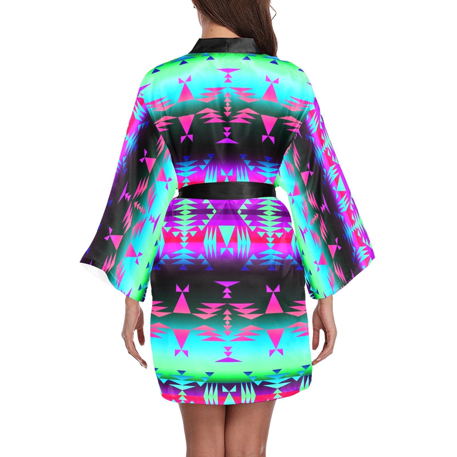 Between the Rocky Mountains Long Sleeve Kimono Robe Long Sleeve Kimono Robe e-joyer 