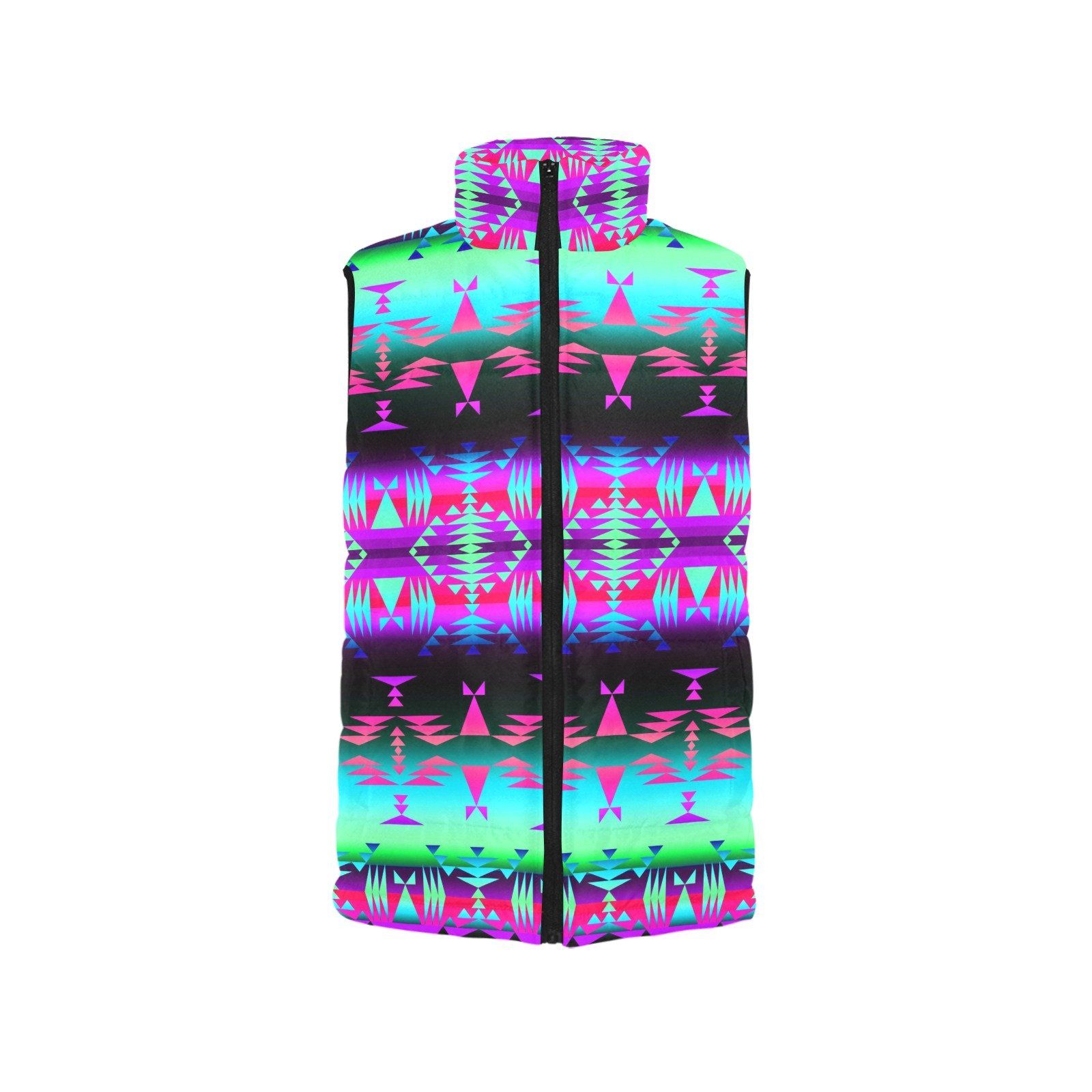 Between the Rocky Mountains Men's Padded Vest Jacket (Model H44) Men's Padded Vest Jacket (H44) e-joyer