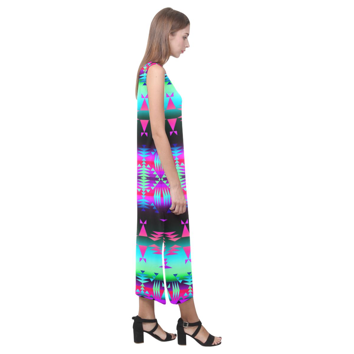 Between the Rocky Mountains Phaedra Sleeveless Open Fork Long Dress (Model D08) Phaedra Sleeveless Open Fork Long Dress (D08) e-joyer